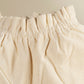 Pantalone vita alta in velluto bianco