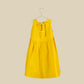 Vestito smanicato in cotone croccante giallo girasole