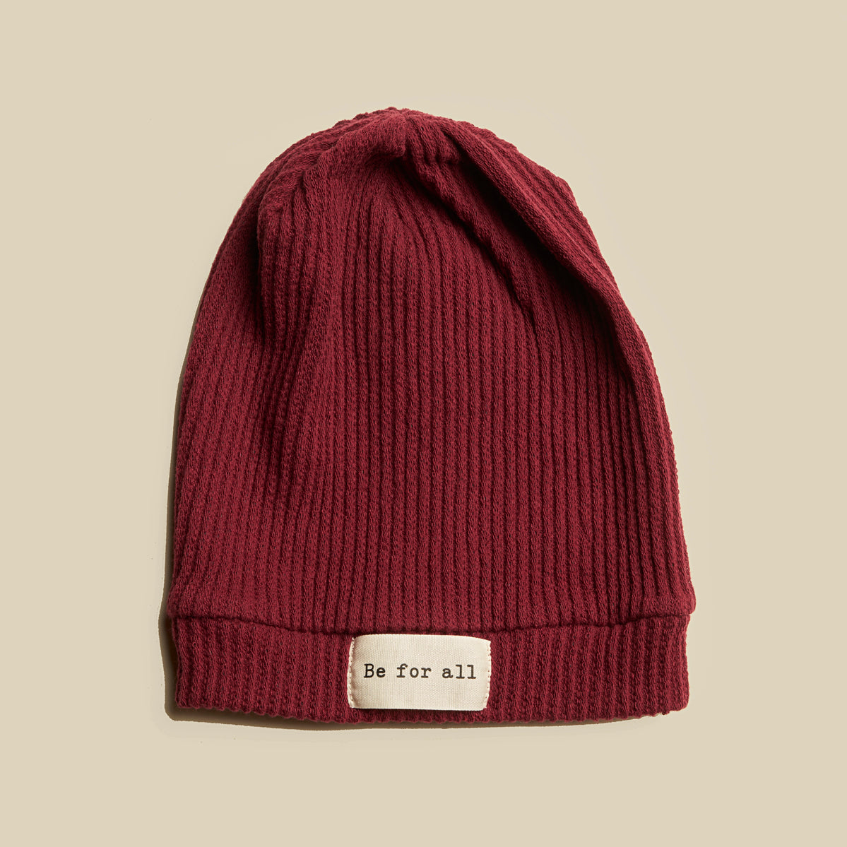 Cappellino in tessuto cannetté bordeaux