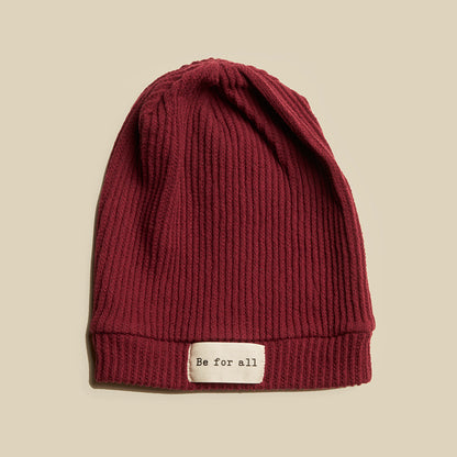 Cappellino in tessuto cannetté bordeaux