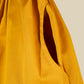 Gonna corta in tessuto gabardine giallo ocra
