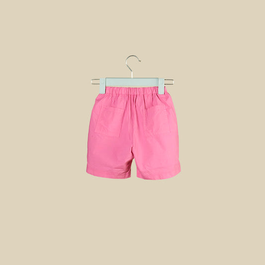 Shorts in cotone croccante rosa big bubble