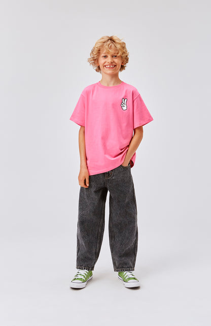 T-shirt unisex rosa bubblegum a maniche corte