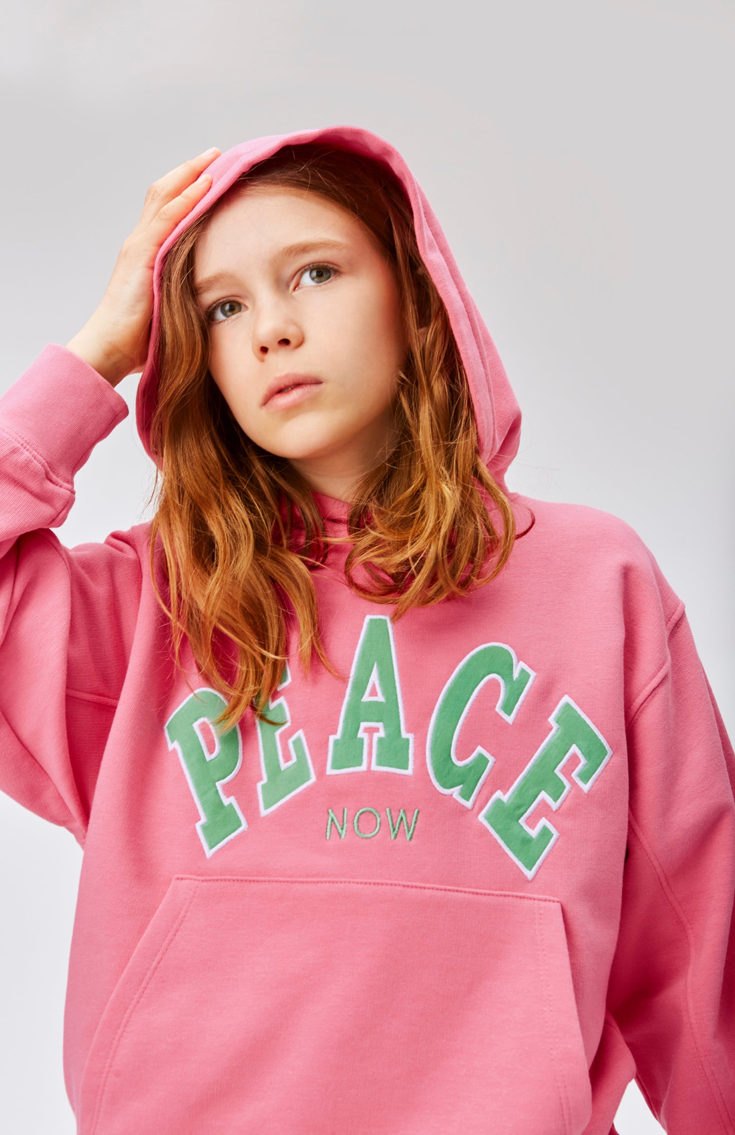 Felpa unisex rosa bubblegum con cappuccio