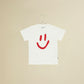 T-shirt manica corta bianca con smile