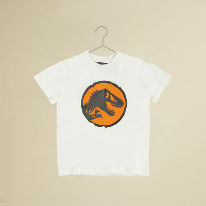 T-shirt maniche corte bianca Jurassic World