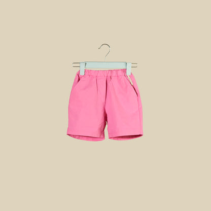 Shorts in cotone croccante rosa big bubble