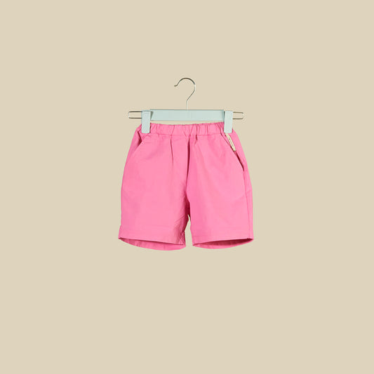 Shorts in cotone croccante rosa big bubble