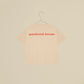 T-shirt beige a maniche corte con distributore di cicche