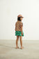 T-shirt crop con stampa con cubi