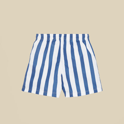 Costume boxer a righe bianche e blu