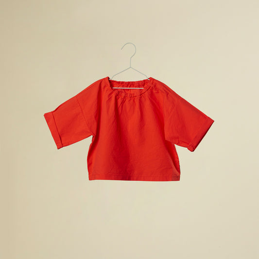 Blusa maniche corte arancio