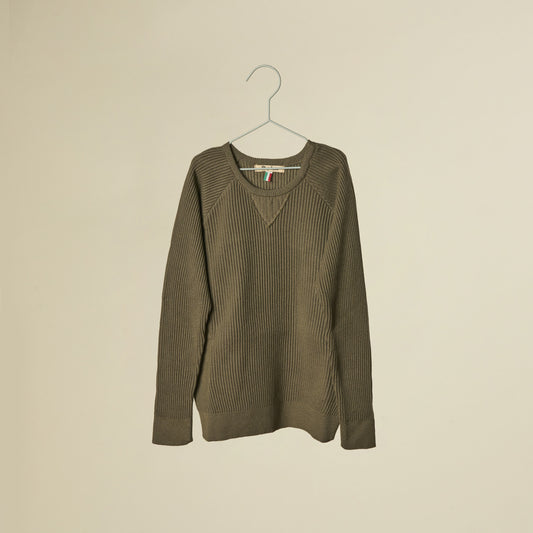 Maglione in cotone girocollo manica lunga
