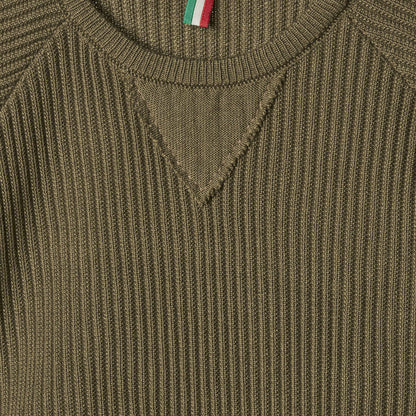 Maglione in cotone girocollo manica lunga