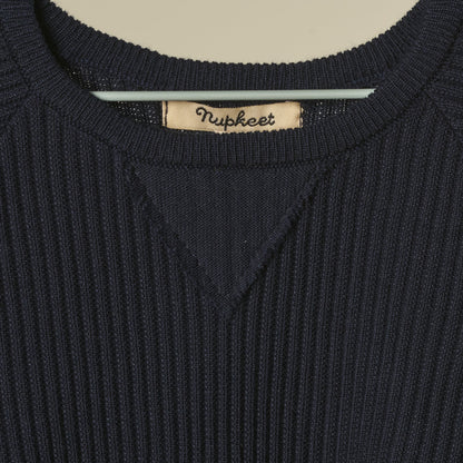 Maglione girocollo di cotone manica lunga