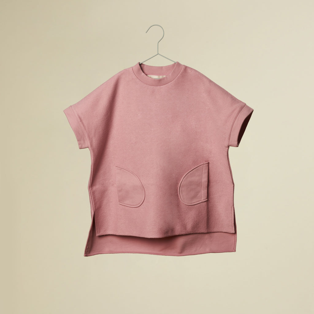 Mini abito rosa con taschine
