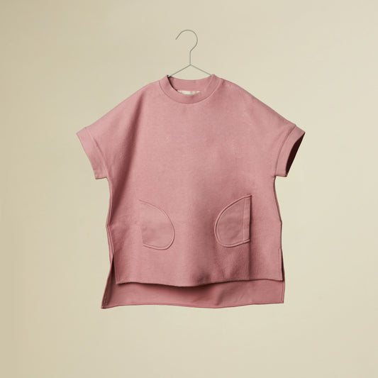 Mini abito rosa con taschine