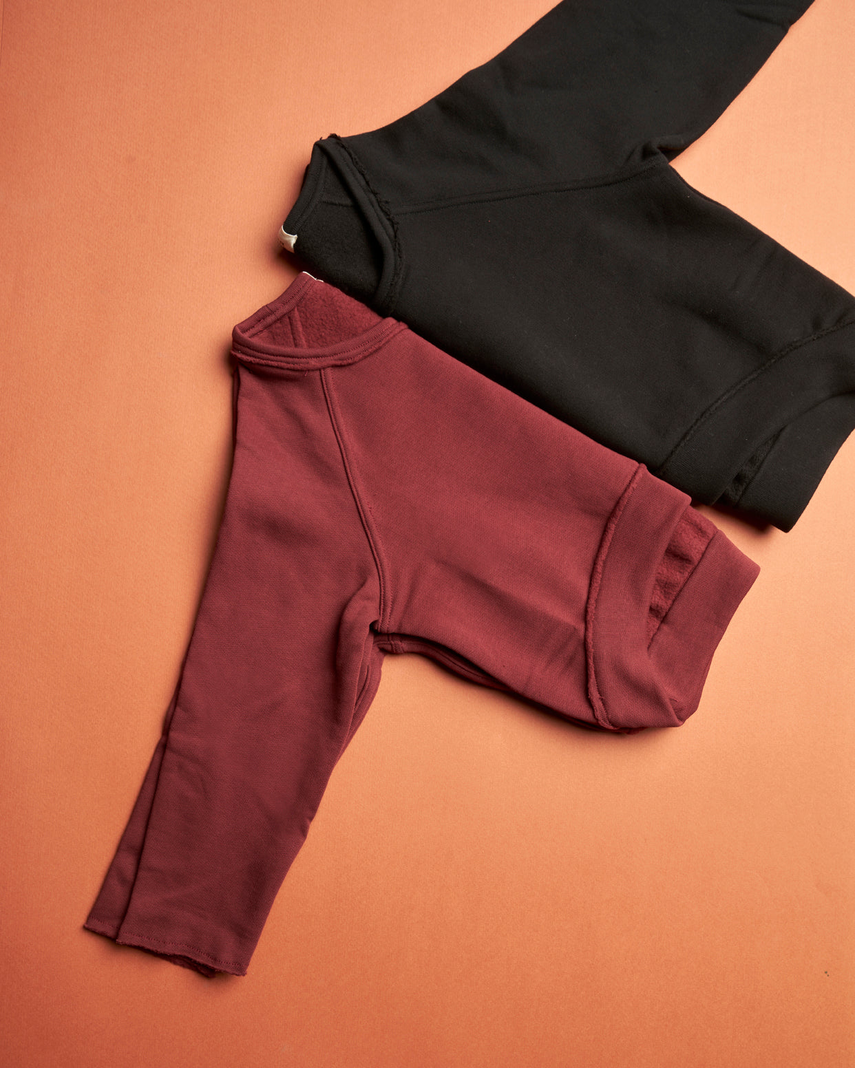 Maglia felpata bordeaux reversibile