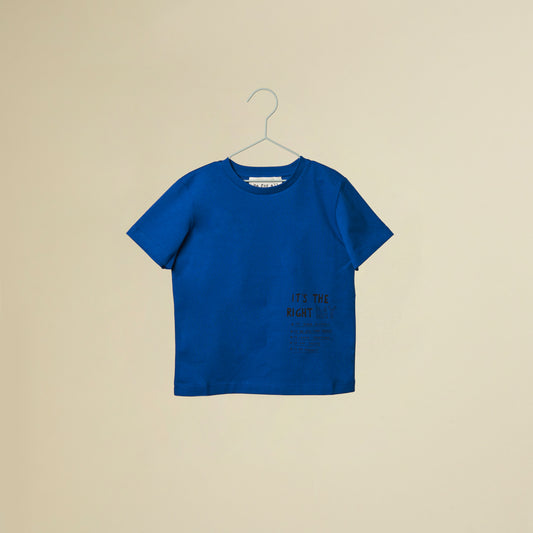 T-shirt girocollo manica corta blu