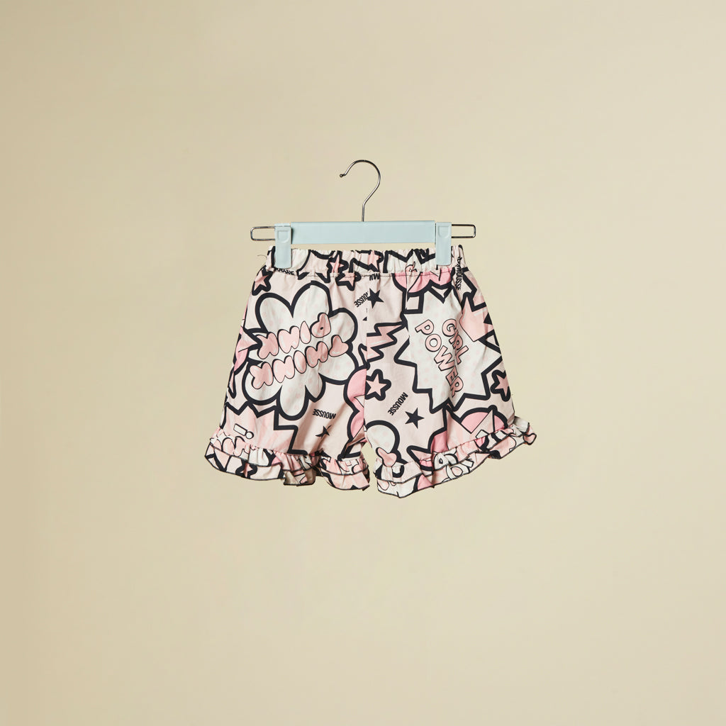 Completo crop top e shorts con stampe Pop
