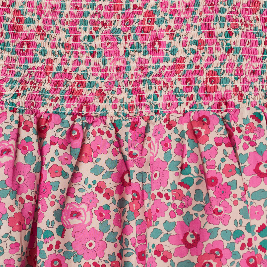 Abito in cotone Liberty Betsy Fuxia