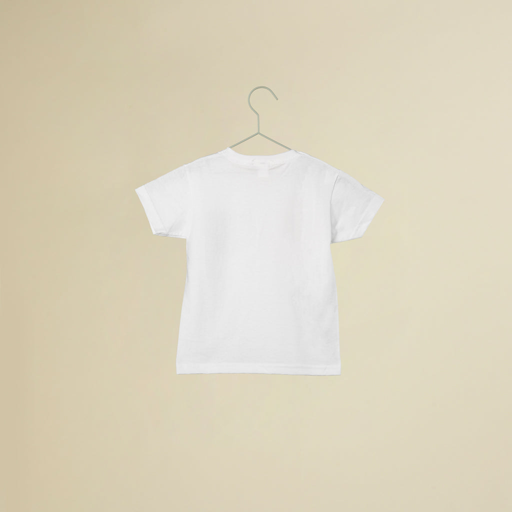 T-shirt bianca maniche corte con taschino liberty Pesciolini Blu