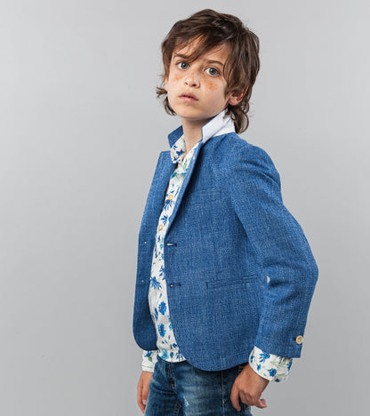 Giacca 2 bottoni jacquard