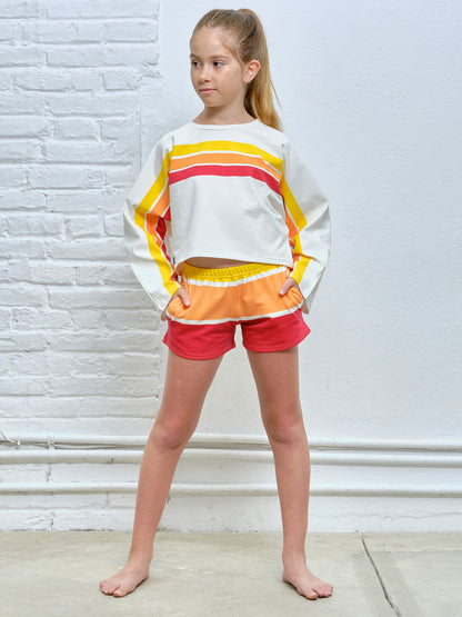 Shorts a righe sunset