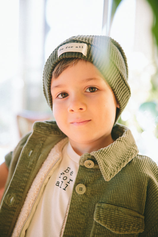 Cappellino in tessuto cannetté verdone