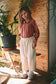 Pantalone vita alta in velluto bianco