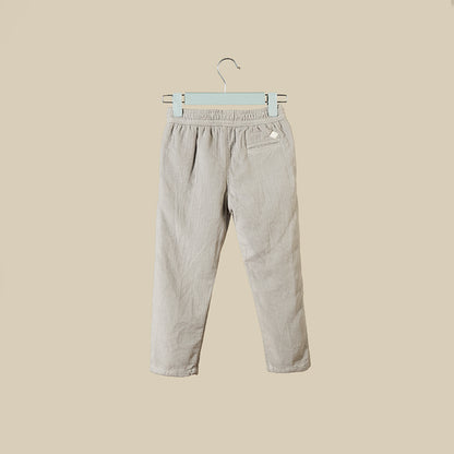 Pantalone di velluto ghiaccio con elastico in vita