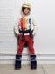 Felpa bianca con stampa biker